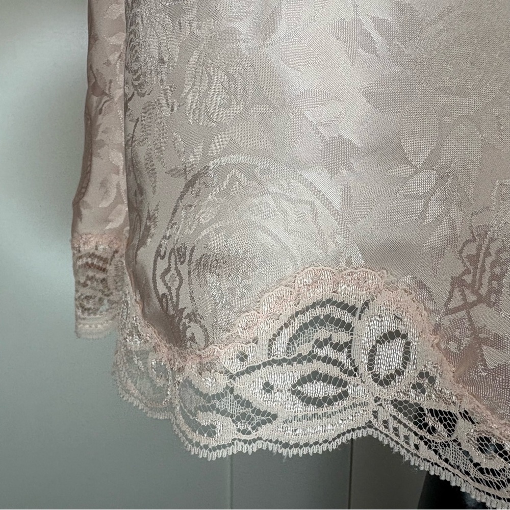 Vintage Victoria’s Secret Pink Lace Satin Slip Dress Y2K Size S - Picture 6 of 9